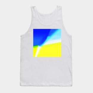 blue yellow white abstract texture Tank Top